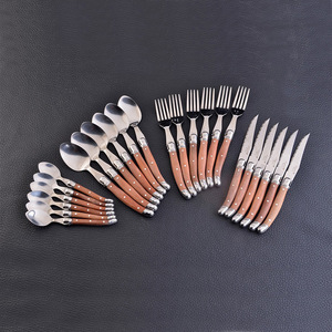 Luxury 4-Piece Stainless Steel Cutlery Set Western Tableware <b>Steak</b> <b>Knife</b> Fork Spoon Wood Handle Stocked Western Tableware <b>Steak</b> - Product Image 3