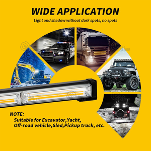 Barre lumineuse d'avertissement à <span class=keywords><strong>LED</strong></span> clignotante de 12 pouces, 18 pouces, 30 pouces, 41 pouces pour camion, tout-terrain, remorque, Jeep, barre lumineuse de travail d'urgence à <span class=keywords><strong>LED</strong></span> stroboscopique - Product Image 4