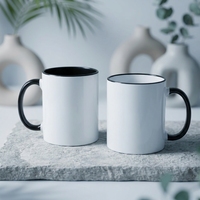 Mug à sublimation noir personnalisé changeant de couleur, 11 oz, mug à café en céramique changeant de couleur à la chaleur
