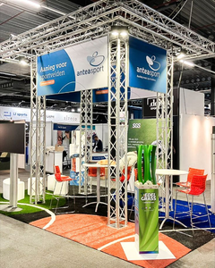 โครงสร้างนิทรรศการแบบกำหนดเอง 300*300 มม. โครงถักแบบแบนพร้อมไฟ โครงสร้างหลังคาเวทีแบบพกพาสำหรับเวทีและงานอีเว้นท์ - Product Image 5