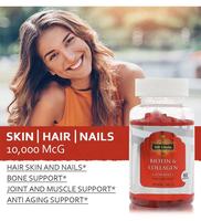 Gummies Sous Marque Blancheur Gluta Collagène Amincissant Vitamine C Croissance Capillaire Élimine Taches Foncées Éclaircissant Peau