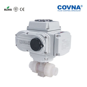 Válvula de Bola de PVDF Actuada por Plástico Resistente al Ácido CONVA DC24V 12V AC220V 110V DN15 1/2'' - Product Image 2