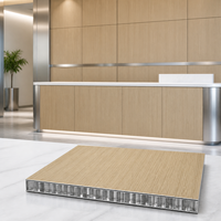 Panneau en aluminium alvéolé à grain de bois taupe, personnalisé, écologique, léger, résistant au feu et à l'humidité, au design moderne