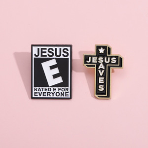 Pas de fabricant quantité minimale de commande de haute qualité niveau amusant épingles personnalisé émail épinglette croix jésus prier épingle - Product Image 2