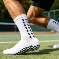Chaussettes de football antidérapantes unisexes, semelle jaune antidérapante, absorbant les chocs, respirantes, personnalisables