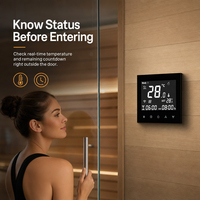 Contrôleur de sauna à écran tactile encastré avec thermostat LCD pour panneau de commande de sauna
