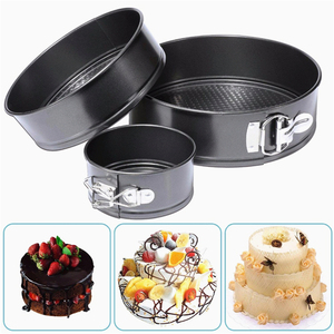 Moldes Desmontables para Pasteles Redondos de 10 Pulgadas con Forma Desmontable, <span class=keywords><strong>Molde</strong></span> de Aluminio con Resorte, Bandejas para Hornear, Juegos - Product Image 4