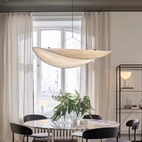 Lampes suspendues modernes nordiques en tissu à LED pour la décoration intérieure Lumière de luxe d'hôtel Maison Chambre à coucher Salon Lampes suspendues en soie