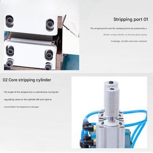 เครื่องปอกสายไฟขนาดเล็กแบบลมและไฟฟ้า 3F สำหรับสายไฟขนาดเล็ก รุ่น Hot Peeling Twisting Wire Machine - Product Image 6