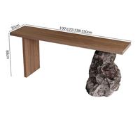 Table basse moderne incurvée en bois avec dessus en marbre blanc fonction miroir pour maison hôtel appartement villa meubles de salon