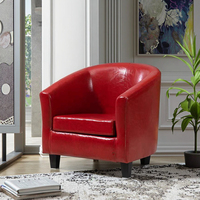 Moderner Stil Salon Wohnzimmer Schlafzimmer Möbel Schwarzer Kunstleder Drehbarer Akzentstuhl