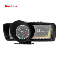 NaviHua אוטומטי מעורר מד סביבה-אור LCD OBD2 GPS חכם אוטומטי מד HUD תצוגת GPS מד מהירות טורבו רכב שינוי