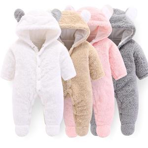 Vêtements pour bébés en gros, collection hiver chaude : sweat à capuche polaire pour filles et body chaud pour garçons - Product Image 1
