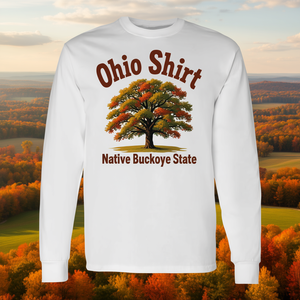 Maglietta a Maniche Lunghe Ohio Buckeye State Unisex con Collo Rotondo per Adulti, Abbigliamento Promozionale - Product Image 4