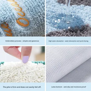 Alfombra de Entrada de Dibujos Animados <span class=keywords><strong>Summer</strong></span> Waves con Envío Gratuito, Alfombra Absorbente para Pies, Alfombra para Puerta de Hogar, Alfombra Antideslizante de TPR para Entrada de Baño - Product Image 4