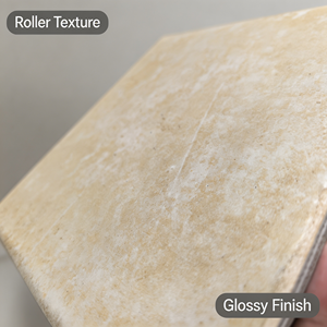 Carreaux muraux décoratifs modernes en porcelaine beige camel 200x200mm <span class=keywords><strong>effet</strong></span> pierre sablée brillante pour salle de bain, cuisine et <span class=keywords><strong>mur</strong></span> d'accent - Product Image 4