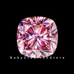 High Quality Pink Cushion Cut <b>Moissanite</b> <b>Loose</b> Stone VVS1 Clarity Gemstone Excellent Cut for Jewelry Making All Sizes - Product Image 1