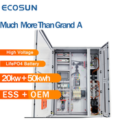 Batterie industrielle LiFePO4 500 kWh ESS avec armoire haute tension 100 kW à refroidissement par air pour l'égalisation des pics de consommation solaire en Europe