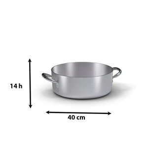 Cacerola Baja de Aluminio de 40 cm con 2 Asas - Product Image 3