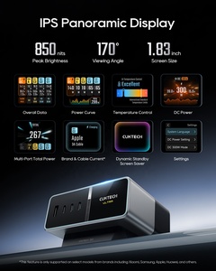 สถานีชาร์จแบบตั้งโต๊ะ CUKTECH 30 Ultra กำลังไฟสูงสุด 300W ชาร์จเร็วผ่านพอร์ต USB-C 5 พอร์ต รองรับการชาร์จเร็ว GaN สำหรับ iPhone 17 อุปกรณ์เสริมสำหรับโต๊ะทำงาน - Product Image 3