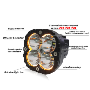 Đèn <span class=keywords><strong>LED</strong></span> làm việc hình khối 3,5 inch, đèn pha <span class=keywords><strong>LED</strong></span>, đèn <span class=keywords><strong>LED</strong></span> khối, đèn chạy ban ngày 40W cho xe ATV - Product Image 1