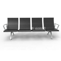 Banc d'attente moderne Leadcom LS-529YF avec rembourrage en PU et structure métallique pour hôpitaux et aéroports