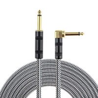 Connecteur audio mono TS plaqué or 6,35 mm avec coque métallique pour guitare électrique, basse, amplificateur, mixeur, utilisation en studio