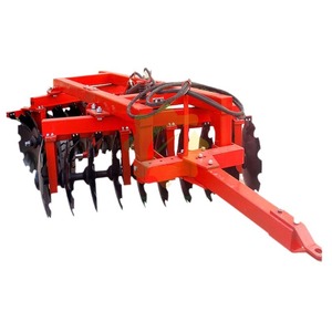 Heavy Duty Disc Harrow Red Agricultural Soil <b>Cultivation</b> Land Clearing Weeding Tool - Product Image 1