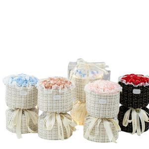 Gran oferta, papel de regalo de floristería de lujo de alta calidad, tela de punto bordada, papel de regalo floral para ramos - Product Image 1