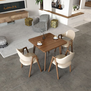 Современный минималистский квадратный обеденный стол, набор стульев для домашнего приема, для переговоров, молочного чая, кафе для небольших квартир - Product Image 2
