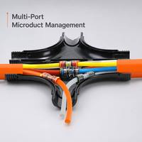 Boîtier de distribution en T pour micro-conduits en fibre optique ABS, boîte de jonction pour micro-conduits en plastique, fermeture de câble pour micro-conduits