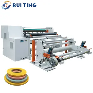 RTFQ-1100 produk panas kertas perekat/bopp film/aluminium foil horizontal slitter mundur mesin