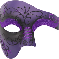 Masque de mascarade vénitien unisexe Biruil Phantom Opera demi-visage pour fête, vente en gros, collection 2026