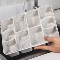 Boîte de rangement transparente en plastique Xinhang à 10 compartiments pour réfrigérateur, bac de conservation des légumes