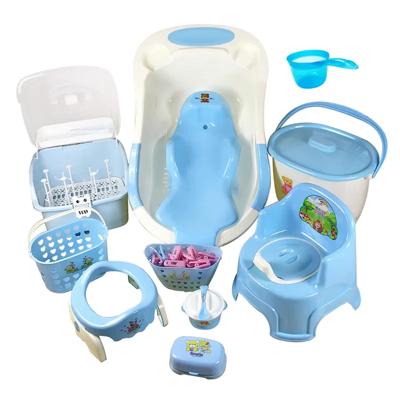 Mobile pour bébé, ensemble pour baignoire et soin de bébé en plastique pp, 11 pièces