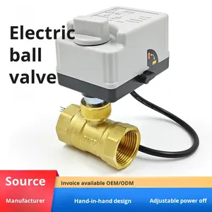 Katup Bola Bermotor 1/<span class=keywords><strong>2</strong></span>" <span class=keywords><strong>3</strong></span>/4" 1" 220V 12V 24V <span class=keywords><strong>3</strong></span>-Kabel Kontrol <span class=keywords><strong>2</strong></span> Titik Katup Bola Listrik Kuningan - Product Image 2