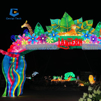 JN-Z23JL13 Zoo Park handgemachte attraktive Tiger Giraffe Tier Aussehen Laternen für Festival Light Show