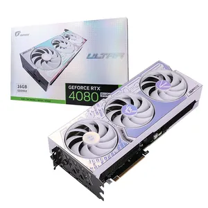 การ์ดจอแยกอิสระสำหรับเดสก์ท็อป Colorful RTX 4080 SUPER 16G GDDR5 รุ่นใหม่ สำหรับเล่นเกม ออกแบบ AI และอีสปอร์ต  Fire God Water Ultra W 16GB AI Co - Product Image 1