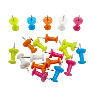 Hot Sale Candy Color 8mm Short Jigsaw Pin Creative Drawing Pin Plastic Office Drawing Pin