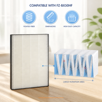 Filter HEPA Karbon Aktif Tahan Lama FZ-BX50HF/FZ-B50DF Grosir untuk Seri KC-50 Penggunaan Rumah Tangga, Penggantian Hemat