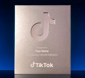 Placa Creativa de Metal con Certificado Personalizado para TikTok, Identificación para YouTube, <span class=keywords><strong>Shopee</strong></span>, Placa de Premio, Trofeo de Negocios, Regalos de Recuerdo - Product Image 3