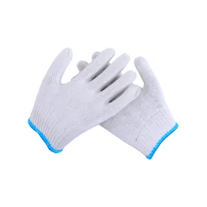 競争力のある価格の仕事ユニバーサル耐摩耗性労働保護手袋綿ニット手袋