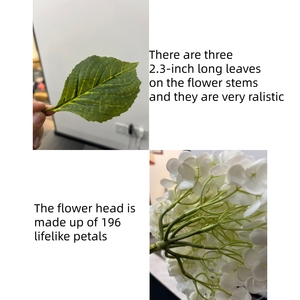 Offerta Speciale di Fabbrica: Fiori Artificiali Idratanti, Ortensie Finte 50cm (19.69 pollici) per Decorazioni Domestiche e Celebrazioni Festive - Product Image 3
