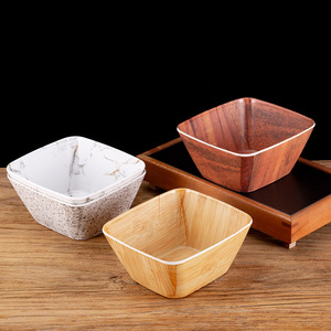Bandeja de Servir de Melamina con Diseño de Madera 555, Plato Irrompible para Exhibición de Café y Té en Hoteles - Product Image 3