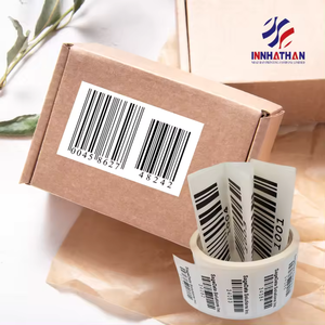 Étiquettes de codes à barres étiquette adhésive étiquette personnalisée autocollant bonne qualité adhésif adhésif emballage adhésif permanent - Product Image 5