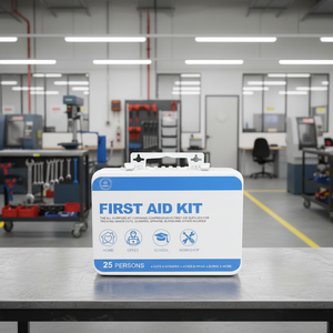 Trousse de premiers secours conforme OSHA en gros, en fer, pour 10/25/50/100 personnes, avec mallette robuste pour camions de <span class=keywords><strong>travail</strong></span>, flottes, rénovations, usage industriel - Product Image 1