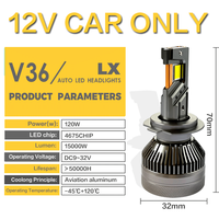 Faro Led NAOEVO para Coche 240W Súper Brillante H4 Luces Led Para Auto H1 Luz H11 Focos 9005 Bombilla de Faro Led H7