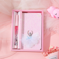 Set de regalo creativo para niñas, set de diario de hadas de dibujos animados, regalos para estudiantes, cuaderno con alas