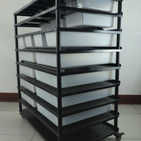 Bac d'élevage de serpents en PVC durable et acier inoxydable, support métallique respirant pour reptiles, cages pour animaux de compagnie, plateau en plastique pour intérieur