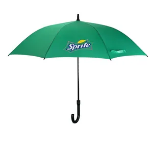 Payung Golf besar kanopi ganda terbuka otomatis Logo kustom payung Golf tahan angin lapisan ganda dengan Logo
